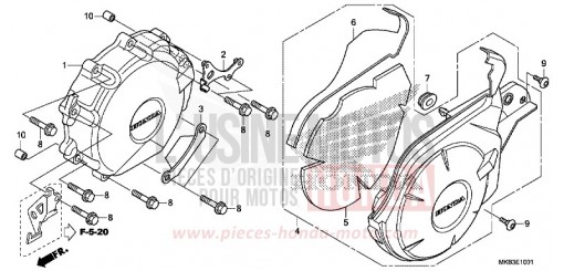 COUVERCLE DE GENERATEUR C.A. (CBR1000RR-2MA/RA/SA) CBR1000SAF de 2015